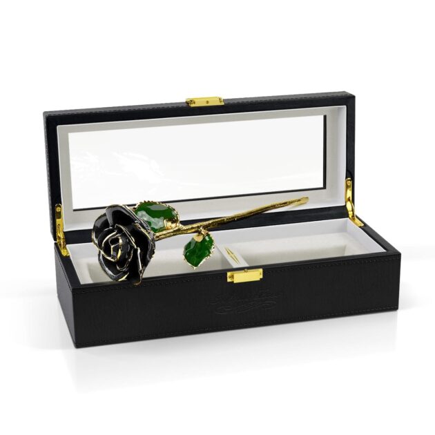 Black Rose<br/><sub> with Premium Glass Lid Display Case</sub> - Image 6