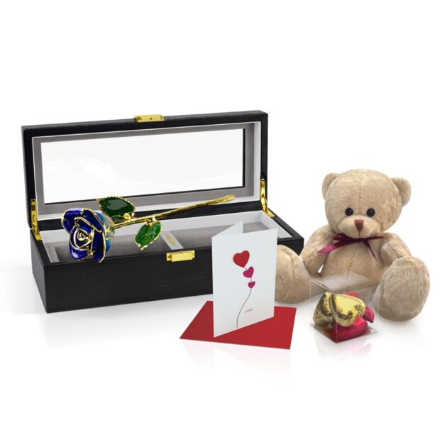 Dark Blue Two Tone Rose<br><sub> with Premium Gift Set</sub>