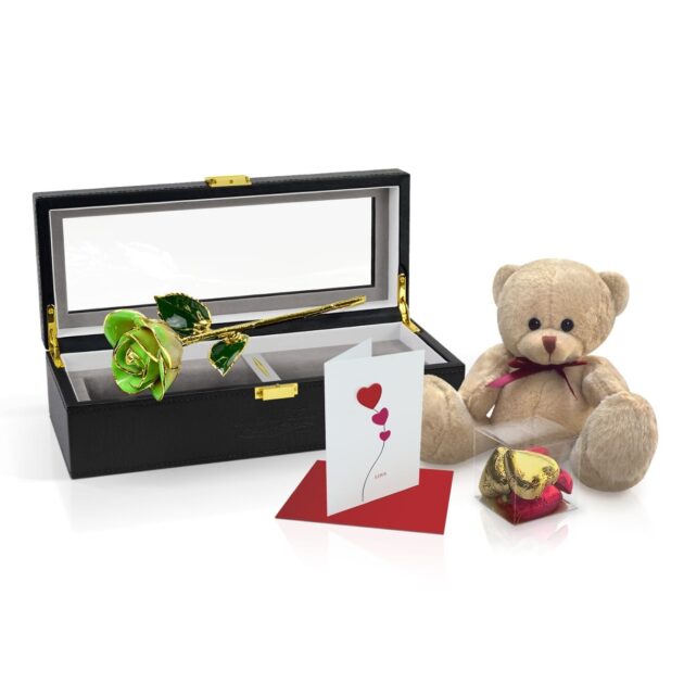 Light Green Two Tone Rose<br><sub> with Premium Gift Set</sub>