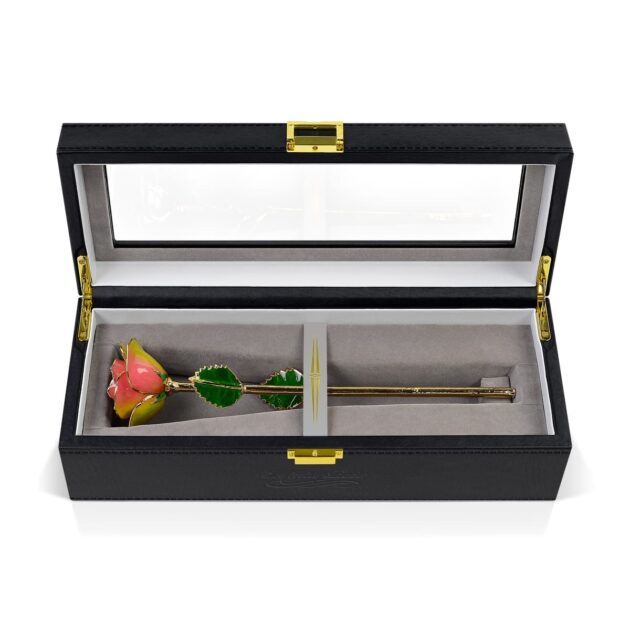 Lunar Rainbow Rose<br/><sub> with Premium Glass Lid Display Case</sub>