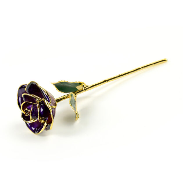 Purple Two Tone Rose<br/><sub> with Premium Glass Lid Display Case</sub> - Image 5