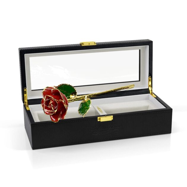 Red Rose<br/><sub>with Premium Glass Lid Display Case</sub> - Image 2
