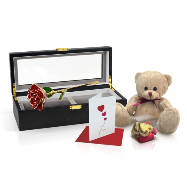Red Two Tone Rose<br><sub> with Premium Gift Set</sub>