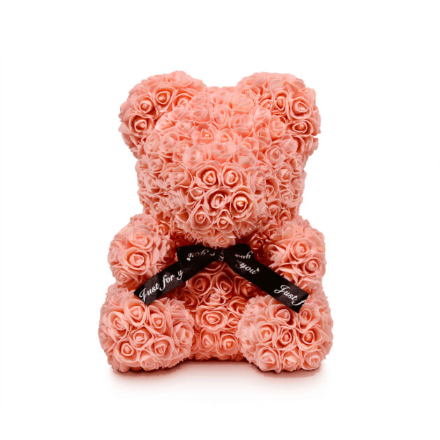 Peach Infinity Rose Bear (40 cm)