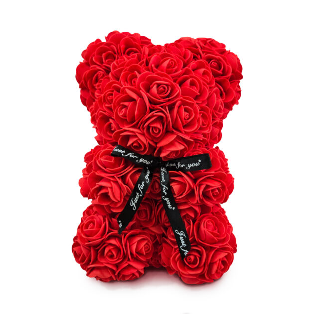 Red Infinity Rose Bear (25 cm)