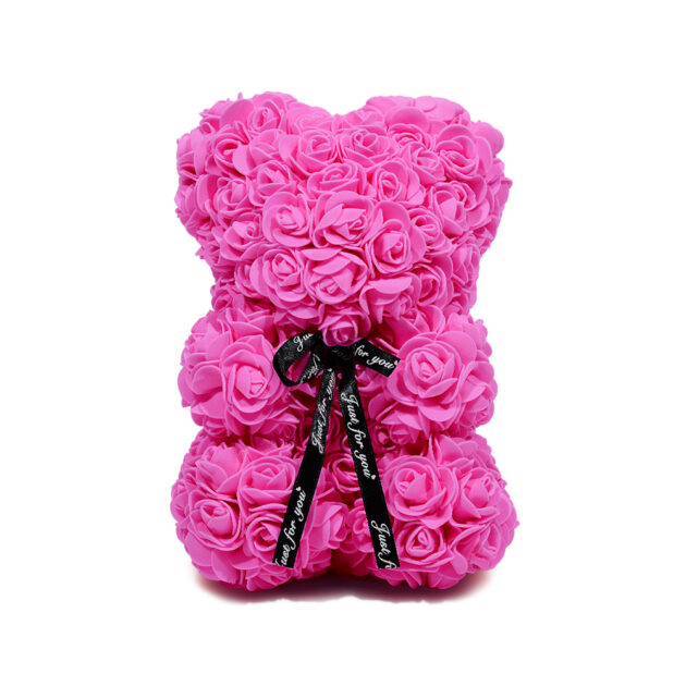 Pink Infinity Rose Bear (25 cm)